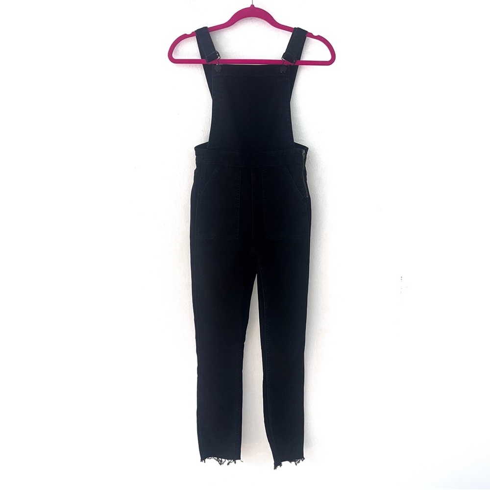 Madewell Skinny Denim Overalls Lunar Wash Black Size XS